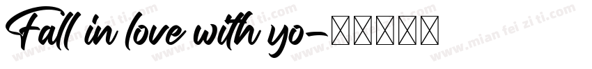 Fall in love with yo字体转换